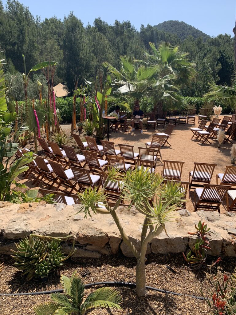 Outdoor wedding ceremony in Spain
