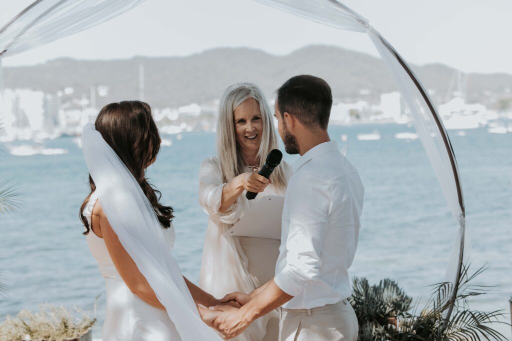 Wedding ceremony in Ibiza , Beach front, sea views